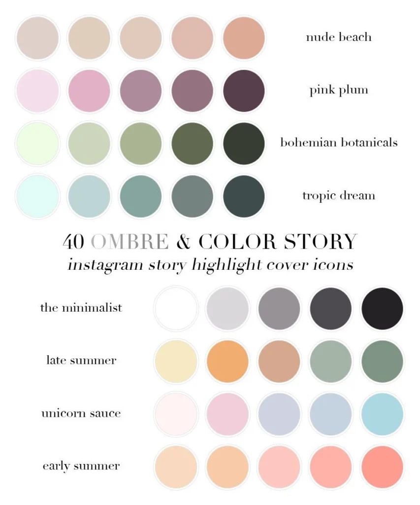 Instagram Story Highlights Icons - Ombre & Color Story