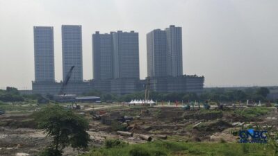 Proses pembangunan rusun subsidi Meikarta Bekasi oleh Menteri PKP Maruarar Sirait
