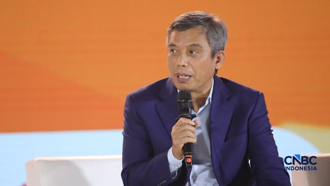 Direktur Utama BTN Nixon LP Napitupulu saat menyampaikan pemaparan dalam Jogja Financial Festival 2026