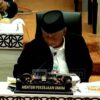 Menteri PU Dody Hanggodo memberikan paparan realisasi anggaran 2026 dalam raker bersama Komisi V DPR RI