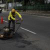 Perbaikan jalan berlubang di Jakarta Selatan