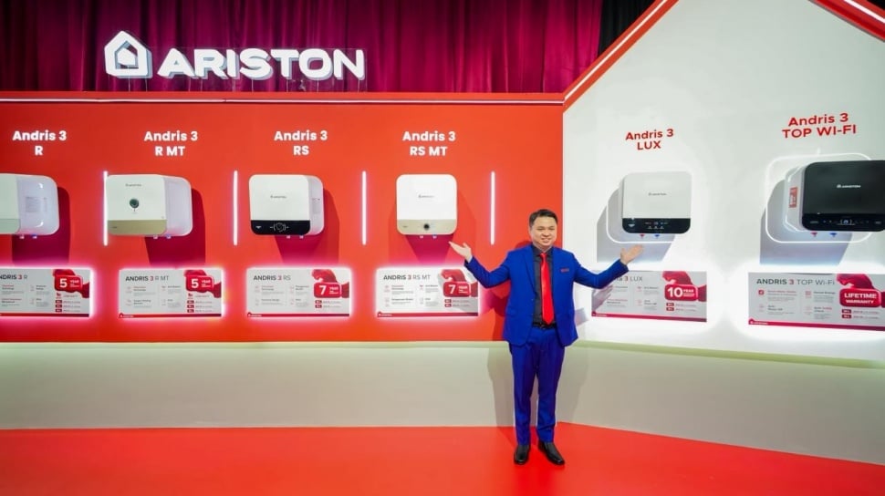 Water Heater Pintar Andris 3 Ariston Hadirkan Fitur Wi-Fi dan Efisiensi Energi untuk Hunian Modern